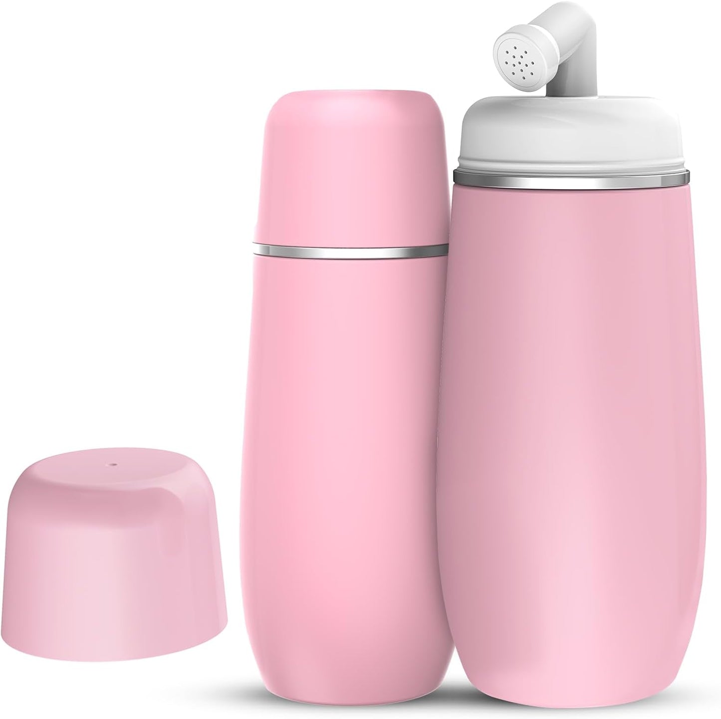 Portable Bidet for Travel, 400ml Peri Bottle, Handheld Personal Hygiene Cleaner, Leakproof & Reusable Wash Bottle for Women & Men (Pink)