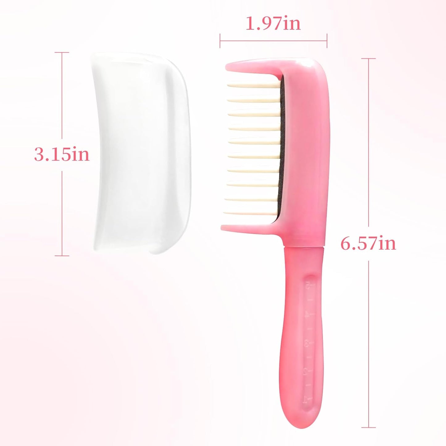 Hair Oil Applicator Comb with 5ml Dispenser, Mess-Free Brush Oiling Tool for Quick Even Application, Scalp Care Comb with Scale Container Handle for Thin/Straight Hair for Women Girls (Pink)