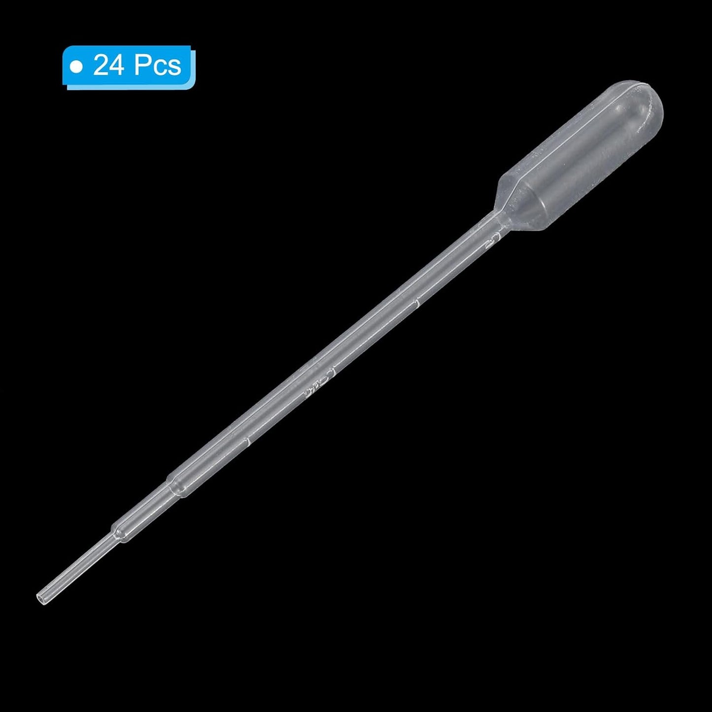 PATIKIL 1ml Pipettes Dropper, 24pcs Plastic Pipettes Disposable Pipette Transfer Pipette Calibrated Plastic Eye Dropper with Scale for Science Laboratory Resin DIY Crafts Makeup Oil