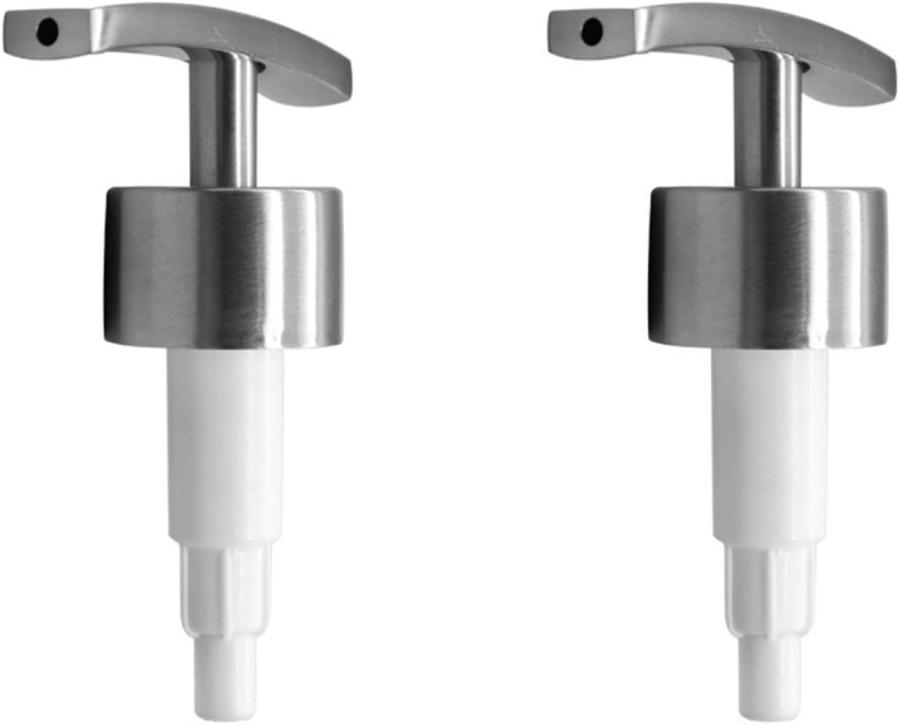 FRCOLOR Stainless Steel Soap Pump Soap Dispenser Pump Head Replacement Silver Pumps Kitchen Soap Dispenser Pump Replacement Lotion Pump Dispenser Shampoo Pump Replacement 2pcs