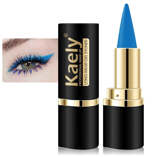 evpct 1Pcs Light Blue Gel Eyeliner Pencil Eye Black Face Paint Stick Makeup Set Waterproof Matte Cream Crayon Eyeliner Pencil Set Cat Eye Liners Eyeshadow Guide delineador de ojos contra el agua