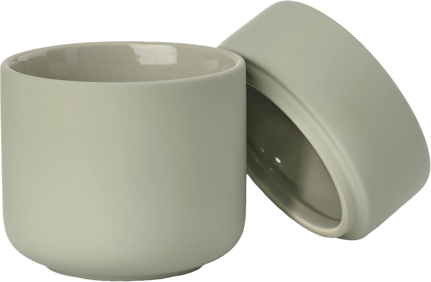 Zone Denmark Ume Taupe Cosmetic Jar - Elegant and Functional Storage Solution for Your Beauty Essentials, Infusing Scandinavian Design into Your Vanity Space (Eucalyptus Green)