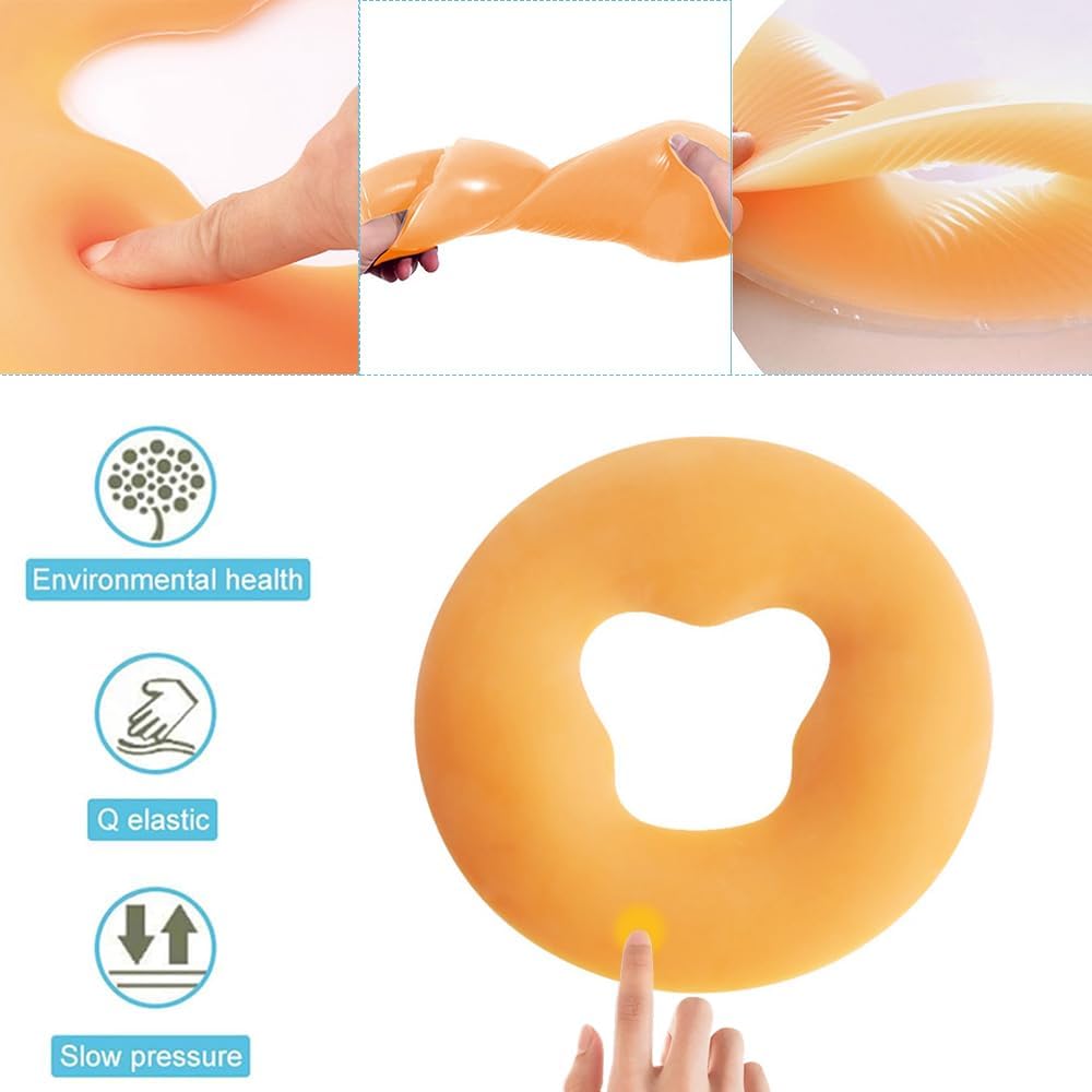 Silicone Face Massage Pillow,SPA Beauty Face Relax Headrest,Salon Skin Care Soft Overlay Travel Head Support,Yellow