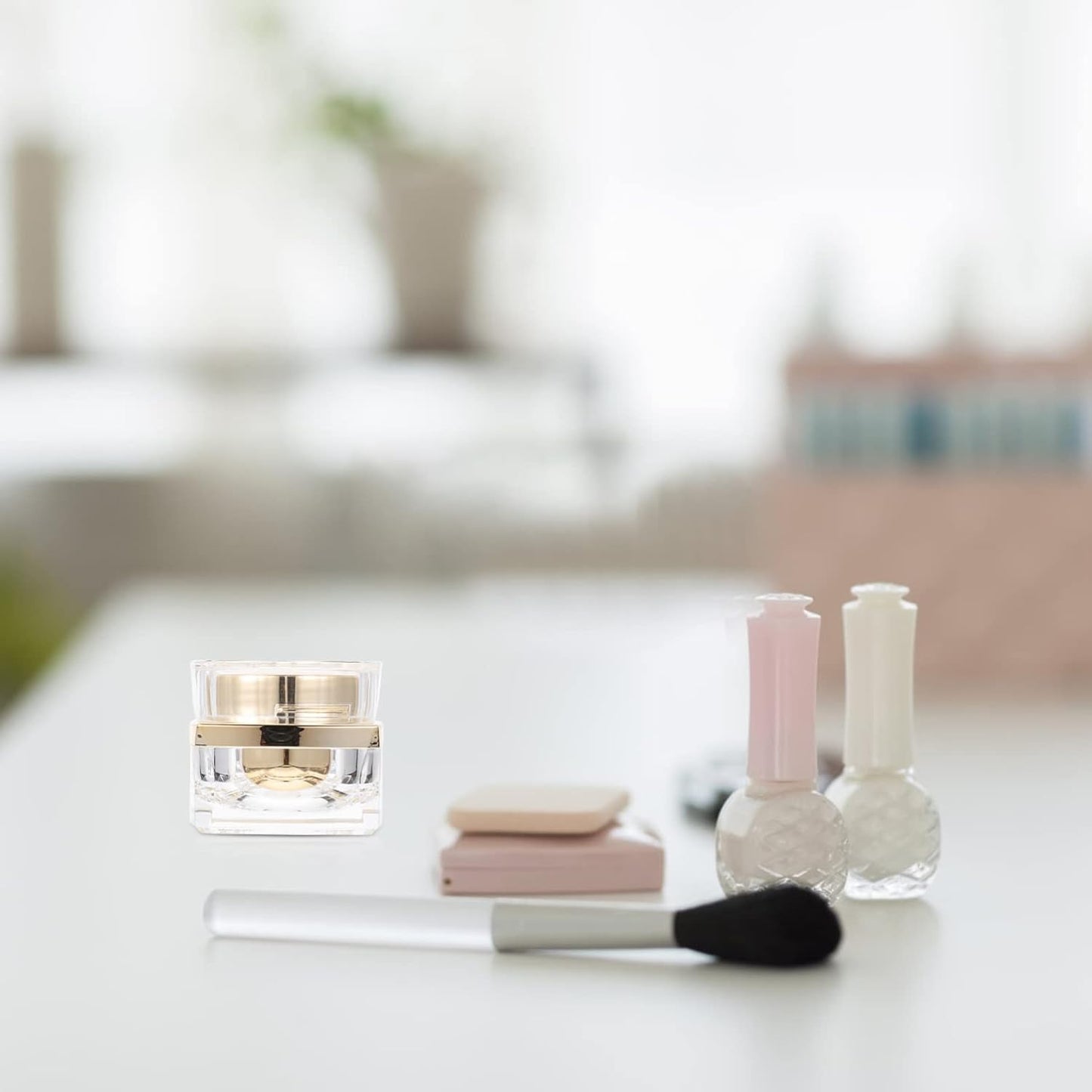 Beaupretty Terrarium Glass Containers Glass Containers Travel Lotion 1Pc Reusable Sample Bottle Lotion Cream Holder Small Storage Bottle Golden Travel Body Butter