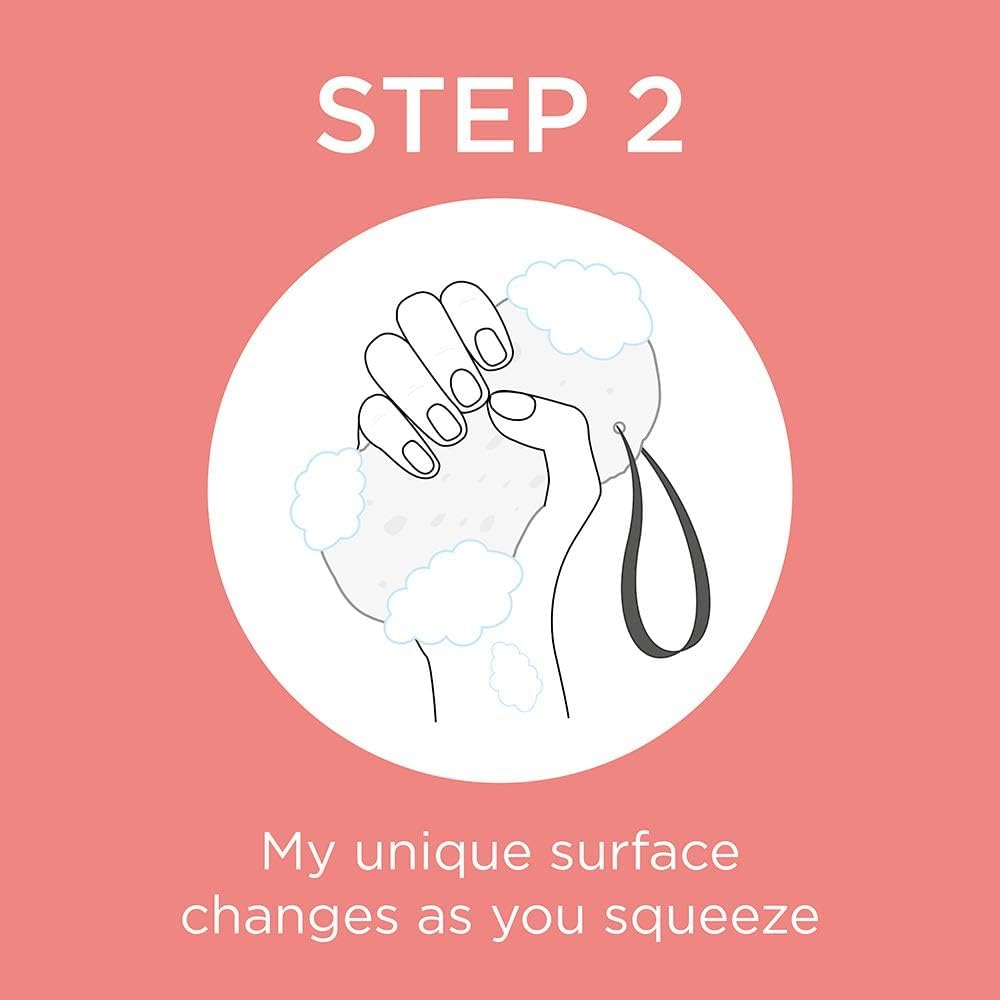 Spongelle Bulgarian Rose Wild Flower Buffer Body Scrubber | Bath & Shower Loofah for Women | Exfoliator with Body Wash Infused Sponge | 14+ uses