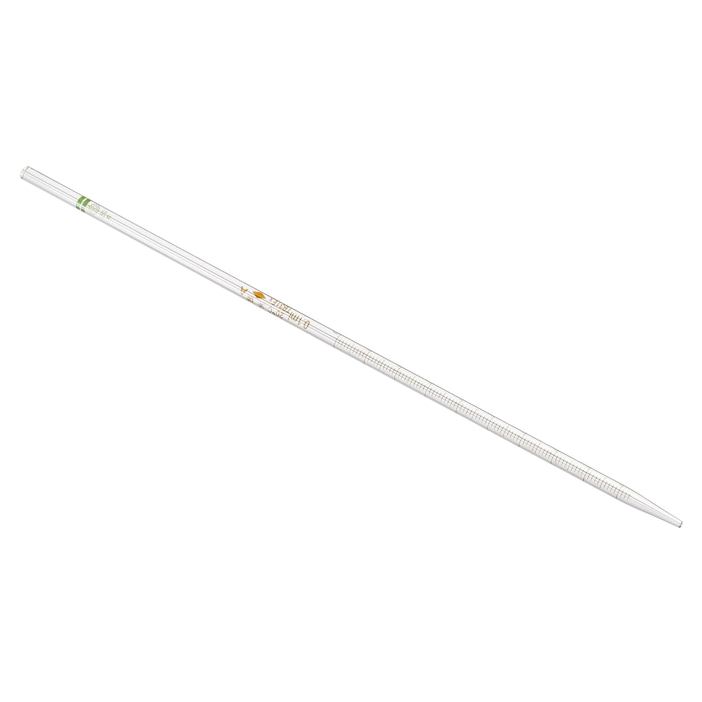 PATIKIL Graduated Dropper Pipettes, 1 Pcs 0.1ml Reusable Borosilicate Glass Pipette for Transfer Liquid for Laboratory, Chemistry, Clear