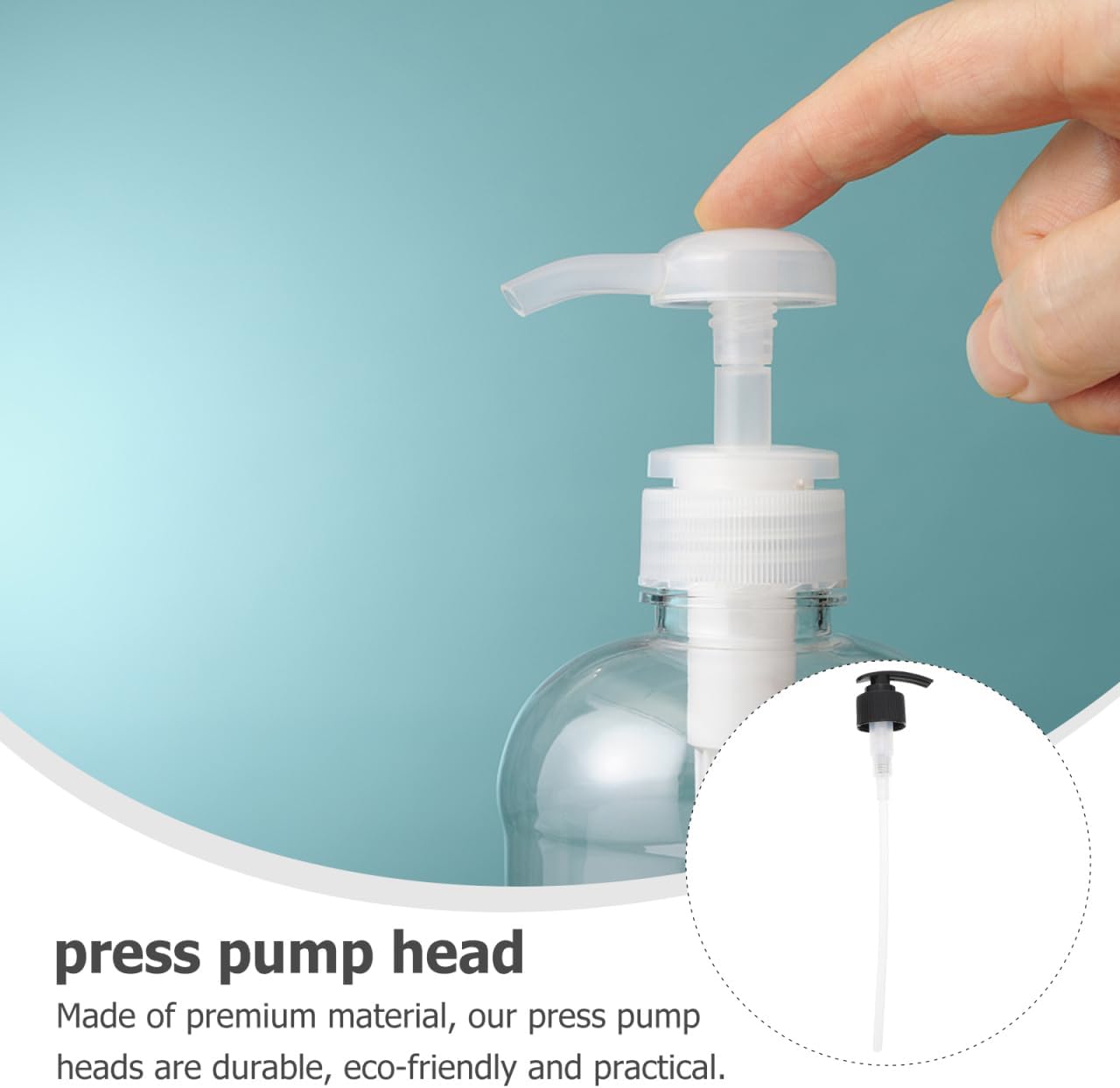 Plastic Press Pump Heads Replacement for Foaming Soap Dispenser 28mm Black 4pcs