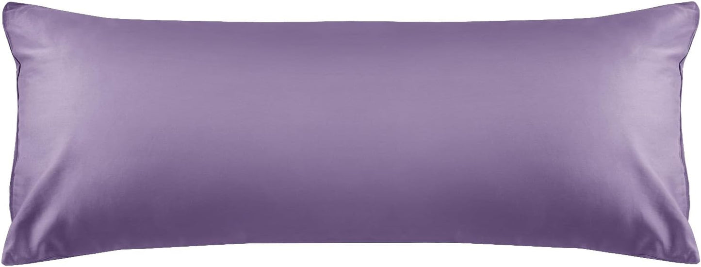 Warmstar Cotton Body Pillow Cover 1 Pack, 600 Thread Count Body Pillow case 20"x54", Long Body Pillow Case Cover Soft Breathable with Envelope Closure,Plum