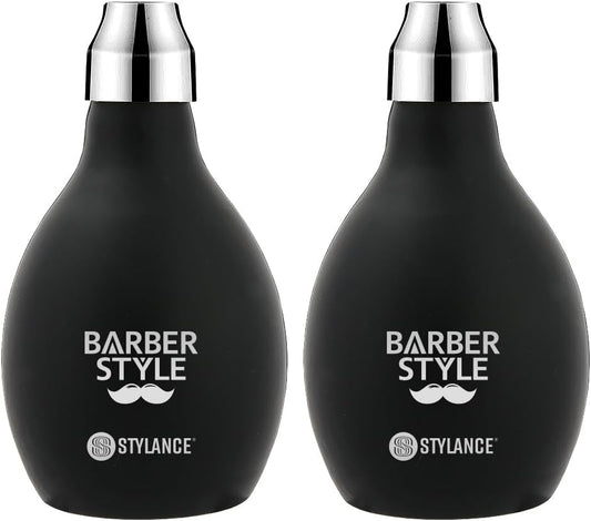 2 Pieces Barber Powder Spray Bottle, Powder Puff Bottle, Barber Powder Pump Dispenser, 3.38oz/100ml Refillable Hair Fiber Applicator Use for Dry Shampoo - Black