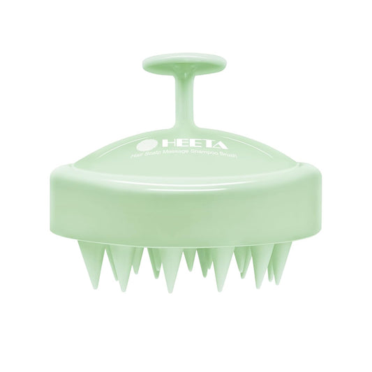 HEETA Scalp Massager Hair Growth, Soft Silicone Scalp Scrubber Shampoo Brush for Exfoliation, Dandruff Removal Head Massage Stress Relax, Wet & Dry Use for Thick Thin Curly Hair Care, Lime Green