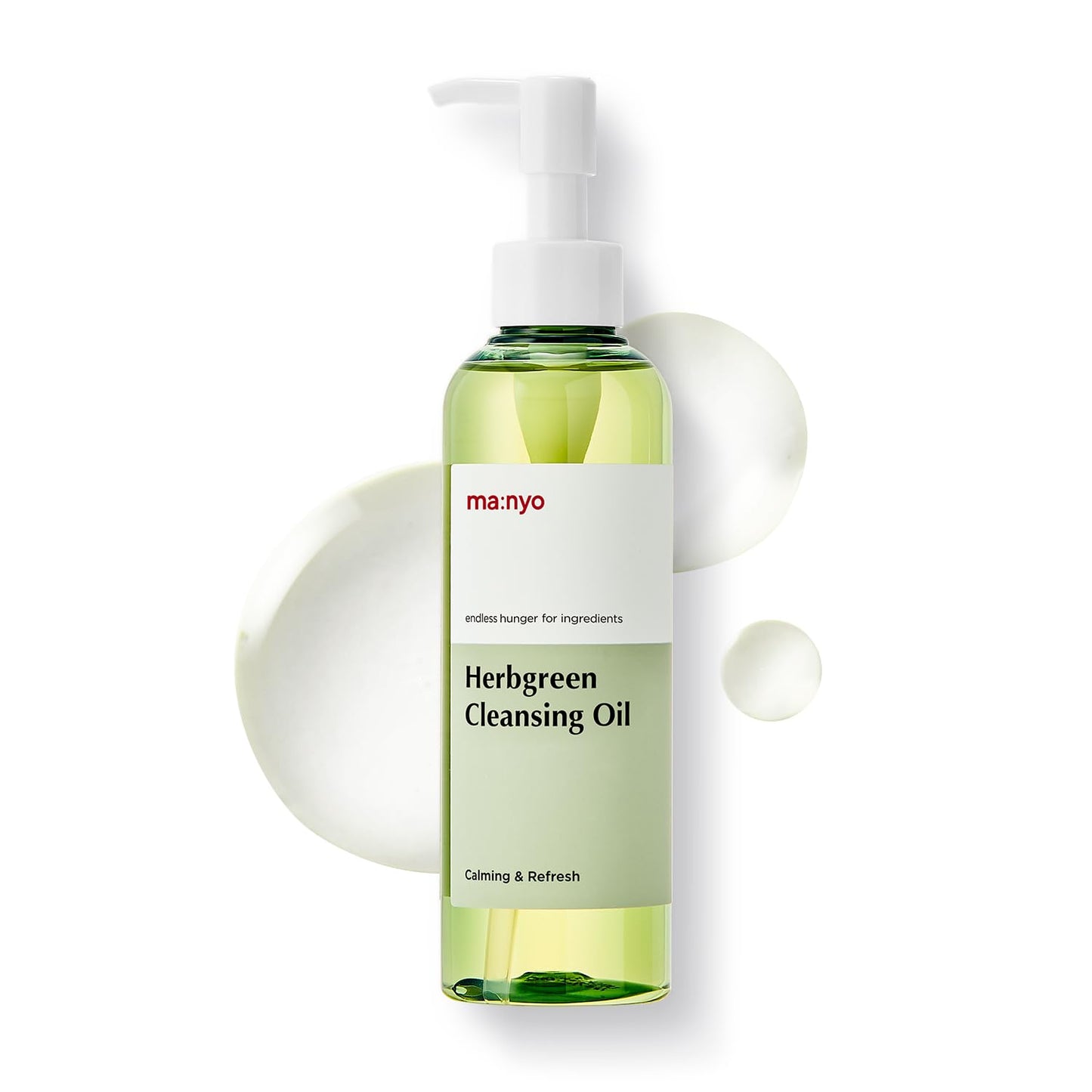 ma:nyo Herb Green Cleansing Oil | Gentle Makeup Remover with Natural Herbal Extracts, Artemisa, Tea Tree | Deep Cleansing & Hydrating | Suitable for All Skin Types | Korean Skincare 6.7 fl oz (200ml)