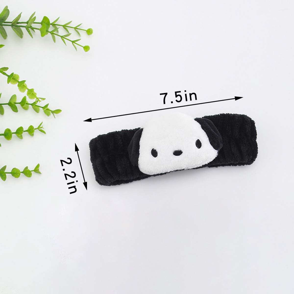 Kawaii Spa Headband for Washing Face, Make Up, Party; Soft, Stretchy, Comfortable; Black; 1 Count (Pack of 1) for Women