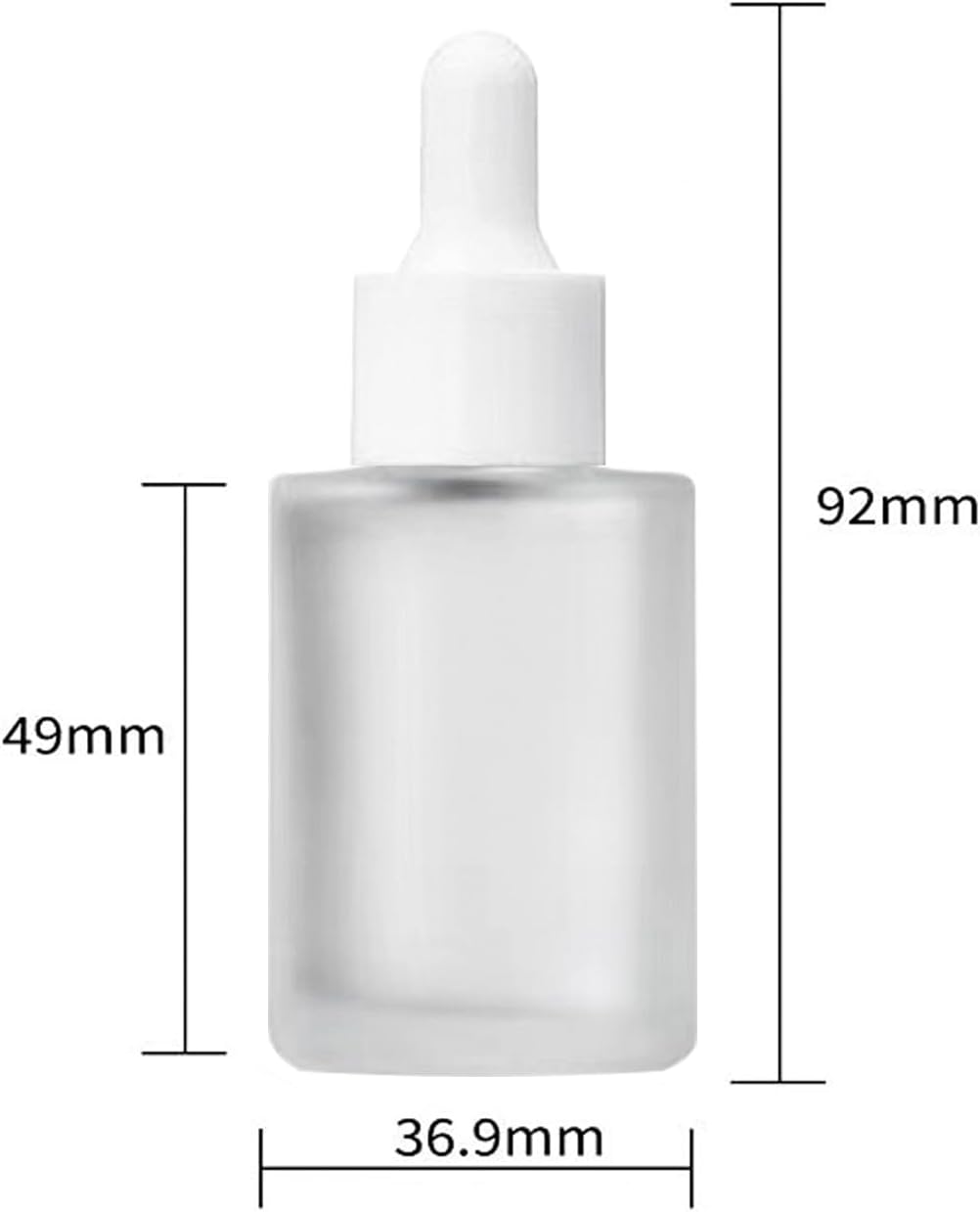 12 Pack 1 oz Frosted Glass Dropper Bottle Essential Oils Bottle with Glass Eye Droppers,for Serum Essence Oil,Perfumes,Liquids (Frosted, 1oz)