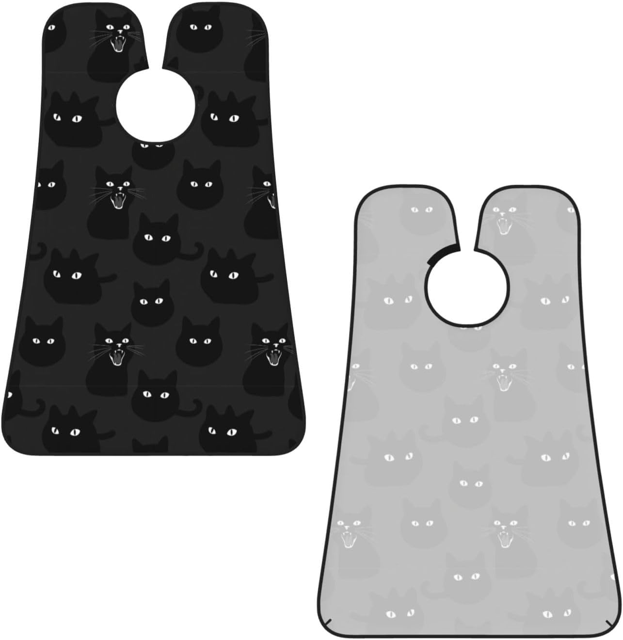 Beard Apron Hair Catcher, Black Cat Shave Bib, Waterproof Non-Stick Shaving Bib, Trimming Grooming Tool for Dad Men Anniversary