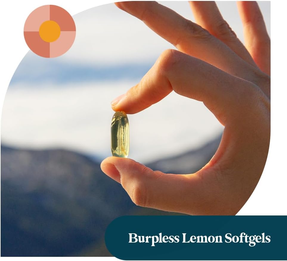 Pattern Wellness Omega 3 Softgels - Pure Fish Oil Formula - Brain, Heart, & Joint Support - 3rd Party Lab Tested - Non-GMO, Dairy-Free, Gluten-Free