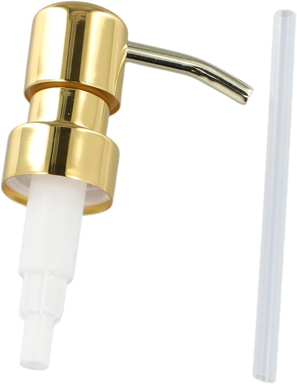 Dispenser Pump Head, Stainless Steel Soap Dispenser Pump Replacement for Push Type Lotion Liquid Bottle(White)