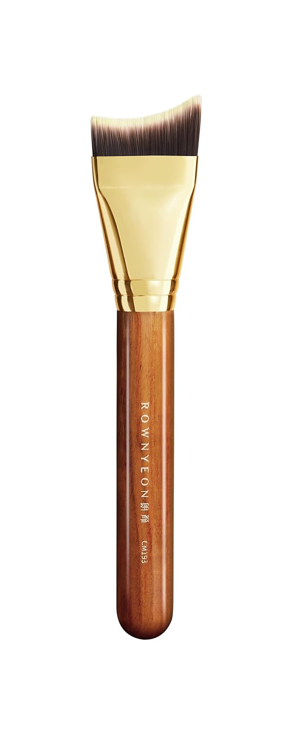 Desert Oak Series Mermaid Tail Foundation Brush - Airbrush - Filter Finish for Liquid & Cream Foundation, Bubinga Wood Handle (CM 193)