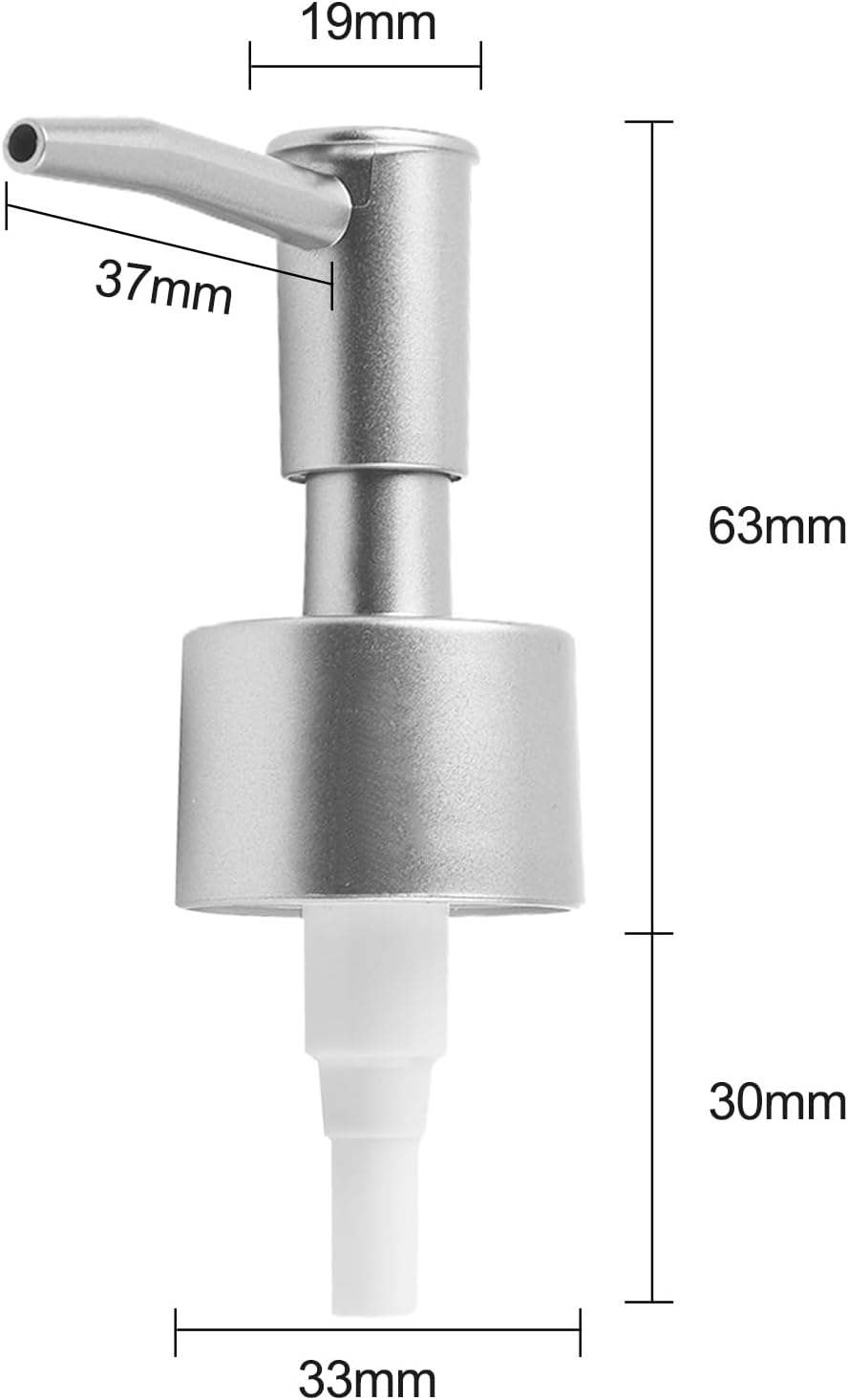 Lotion Soap Dispenser Replacement Pump for Bottles Fits 28/400 Thread Standard, for Dish Soap Refill Dispenser Kitchen Bathroom Worktop Bottles(Matte Silver)