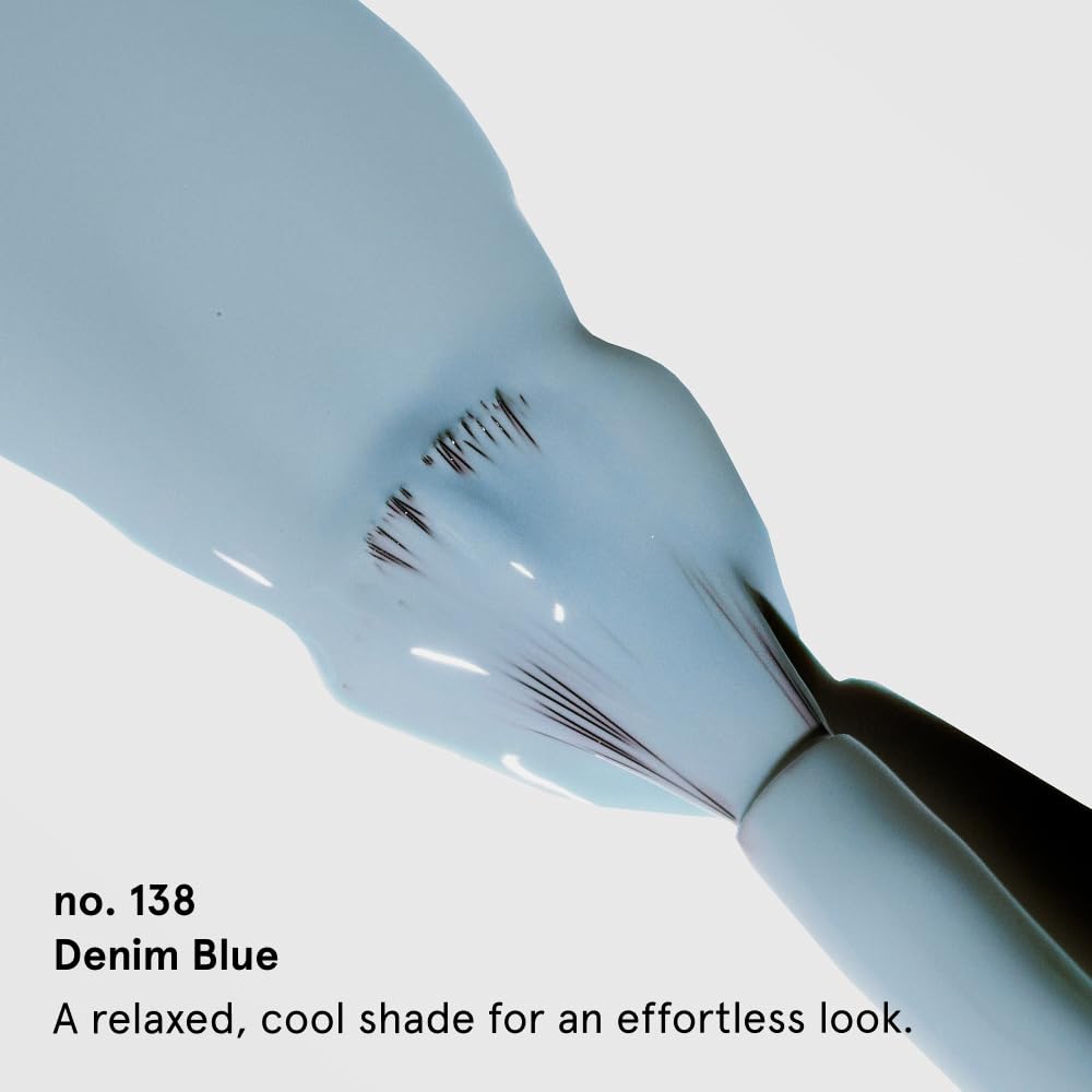 gitti Plant-based Nail Polish I Non-Toxic, 30-Free, Based On Natural Origin Ingredients, Cruelty-Free, Vegan, High Performance Colors, Glossy Finish, Shade no. 138 Denim Blue (0.5 fl oz)