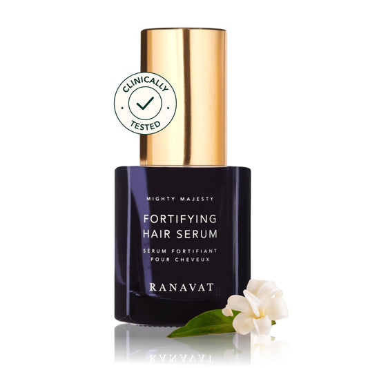 RANAVAT Mighty Majesty Travel Size Hair Serum - Fortifying Hair Oil Serum for Scalp Hydration, Frizz Control, & Hair Shine - With Jasmine and Amla Extract (0.5 oz)