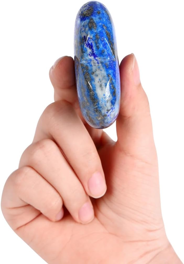 MAIBAOTA 60 mm Lapis Lazuli Crystal Large Heart Love Stone Healing Crystals Heart Stone for Women Natural Reiki Gemstone Polished Heart Shaped Rocks Meditation