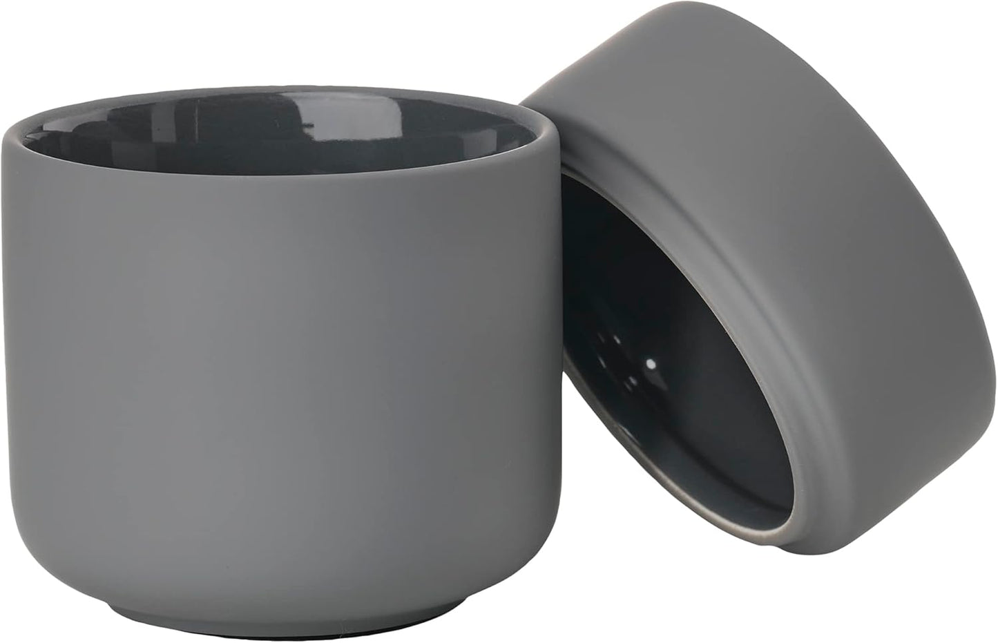 Zone Denmark Ume Taupe Cosmetic Jar - Elegant and Functional Storage Solution for Your Beauty Essentials, Infusing Scandinavian Design into Your Vanity Space (Grey)