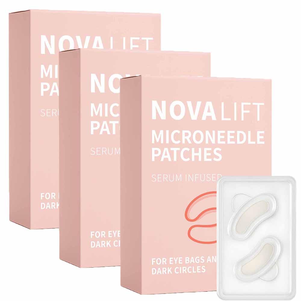 MicroGlow Eye Patches,Under Eye Patchs Hyaluronic Acid Eye Mask for Dark Circles for Women, Forehead Wrinkle & Smile Line Patches (3BOX(9 Pairs))