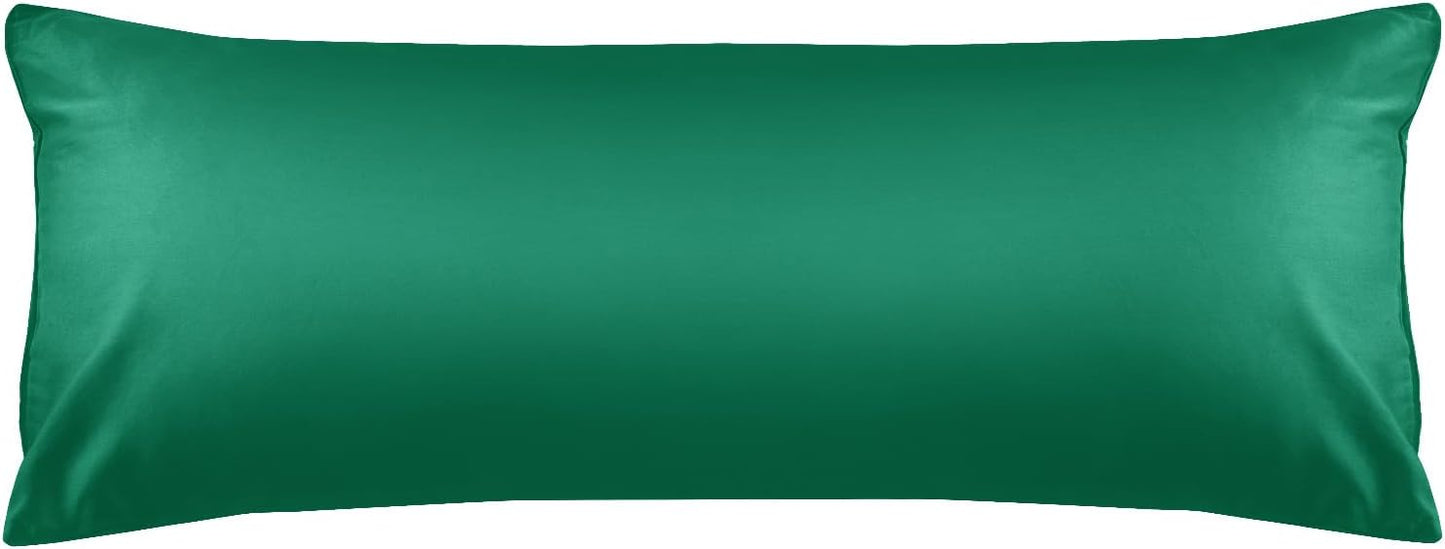 Warmstar Cotton Body Pillow Cover 1 Pack, 600 Thread Count Body Pillow case 20"x54", Long Body Pillow Case Cover Soft Breathable with Envelope Closure,Green