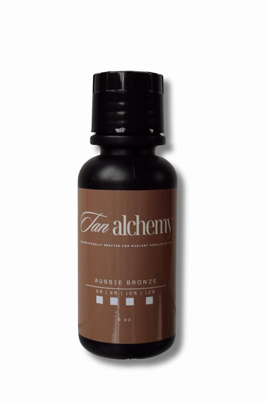 Tan Alchemy, Aussie Bronze 6% Light Sunless Airbrush Spray Tanning Solution (8 Fl Oz (Pack of 1)