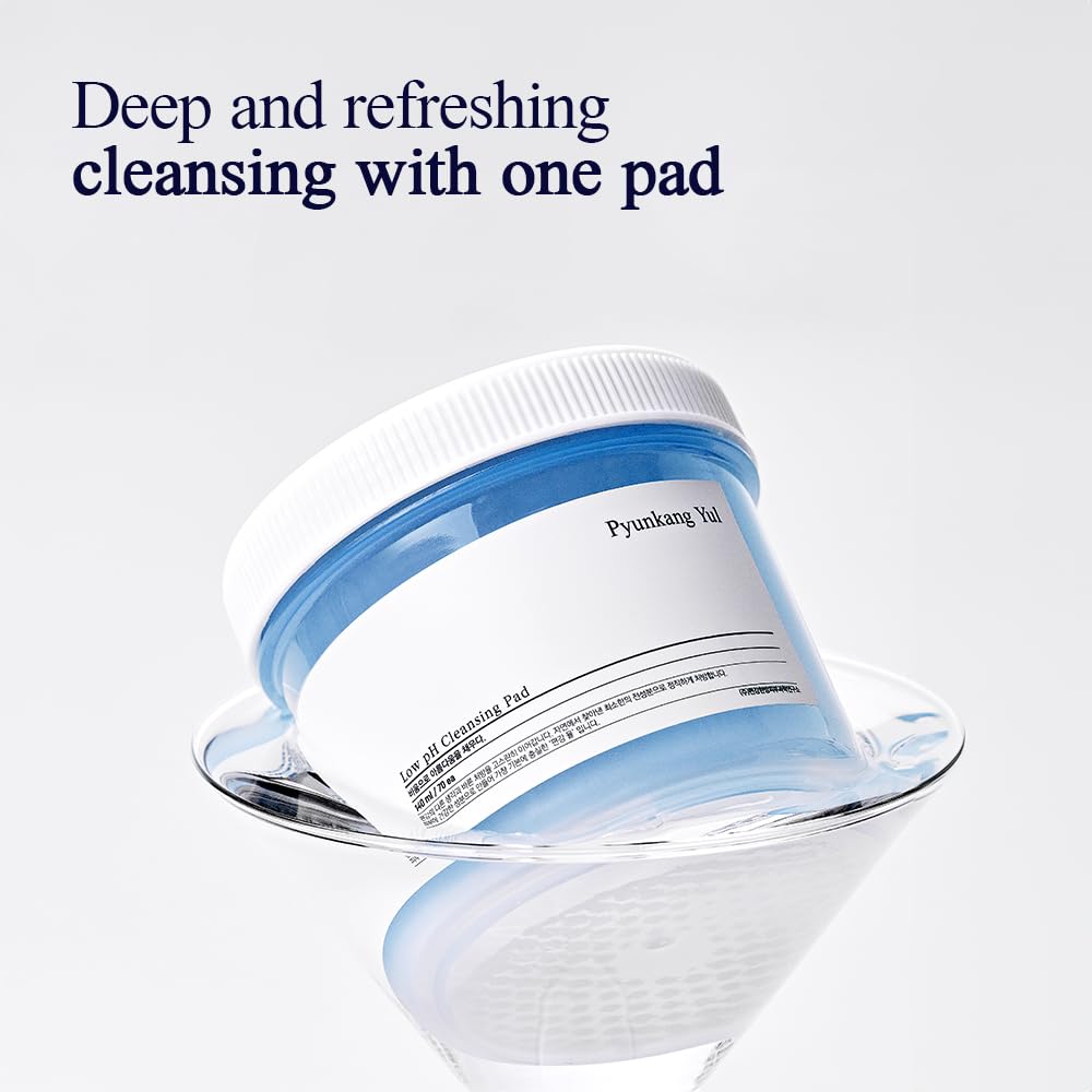 Pyunkang Yul PKY Low pH Cleansing Pad, 140ml 70ea Makeup Cleansing Wipes Hypoallergenic and dermatologist-tested
