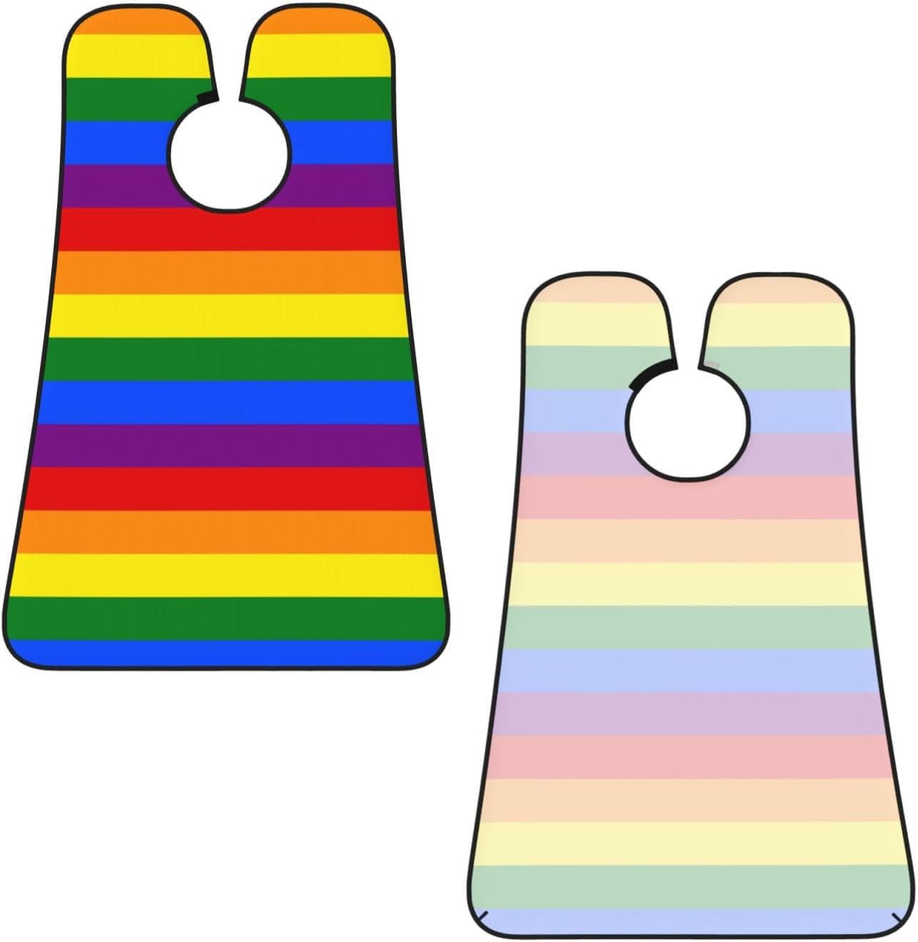 Non-Stick Beard Shaving Bib, Hair Catcher Apron with Suction Cups, Waterproof Grooming Tool for Men Husband, LGBT Pride Flag Rainbow Shave Bib