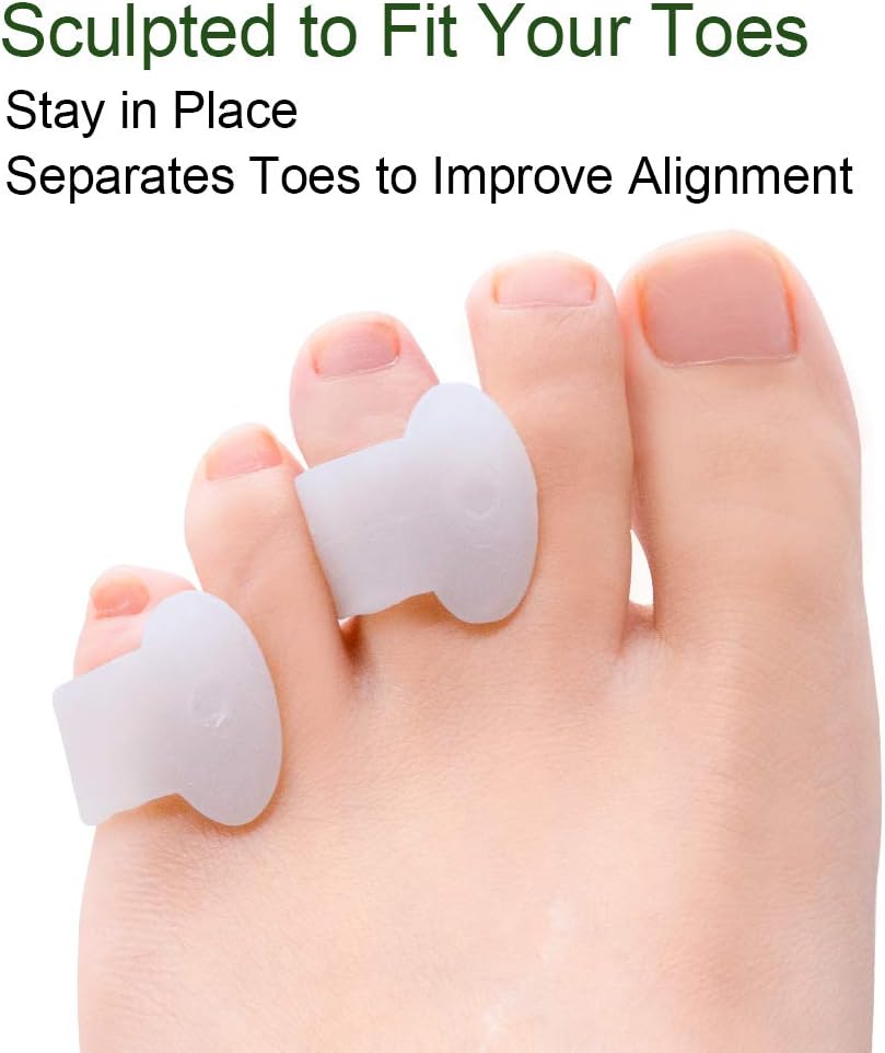 Welnove Gel Toe Separator, Pinky Toe Spacers, Little Toe Cushions for Preventing Rubbing & Relieve Pressure (Pack of 12)
