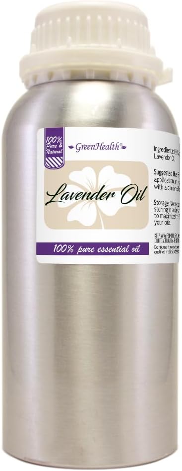 GreenHealth - 16 fl oz - Lavender Essential Oil - 100% Pure Essential Oil - Aluminum Bottle
