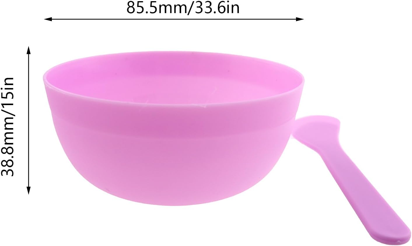 5PCS Slime Making Tools Purple PP Plastic Bowl With Glue Mixing Spoon DIY Beauty Makeup Mask Slime Bowl For Crafts