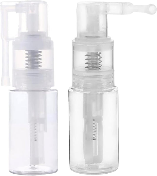 2 Pcs 14ml Transparent Powder Spray Bottle,Refillable Hair Fiber Applicator, Empty Powder Cosmetics Bottles,Glitter Spray Bottle for Craft Scrapbooking Refillable Cosmetic Spray Bottles