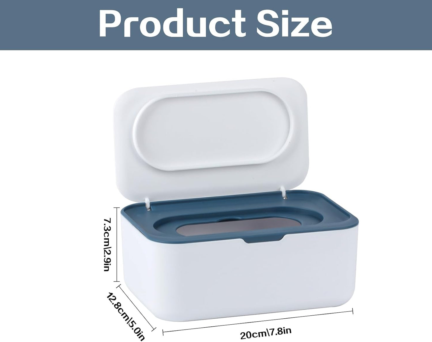 Baby Wipes Dispenser, Wipe Holder for Baby & Adult, Keeps Wet Tissue Fresh,Easy Pull Wipes Pouch Case (1, Blue)