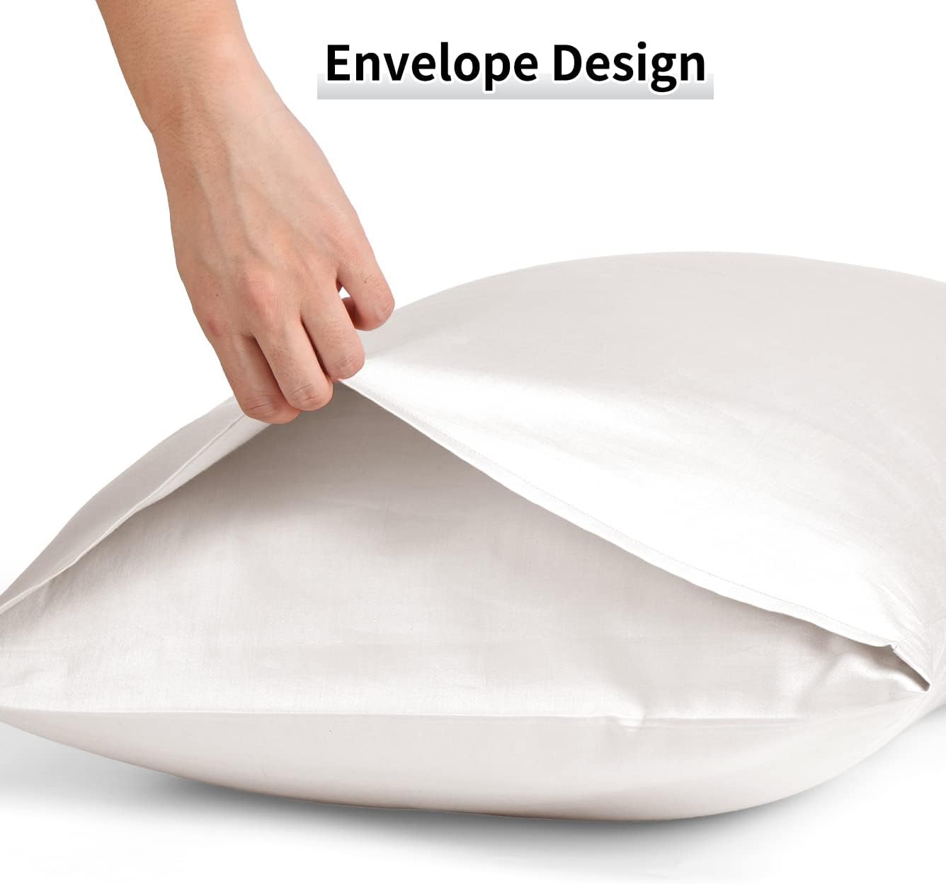 Warmstar Cotton Pillow Cases King Size Set of 2, 600 Thread Count Pillowcases 20x36 Inches, Soft Long Staple Cotton Pillowcases Breathable with Envelope Closure,White