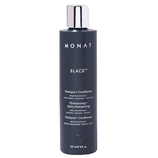 MONAT Black Shampoo + Conditioner – A 2-in-1 Formula for Optimal Hair Care in One Step – Cleanses, Conditions, and Promotes Stronger, Healthier-Looking Hair – For All Hair Types – 237ml (8.0 fl oz)