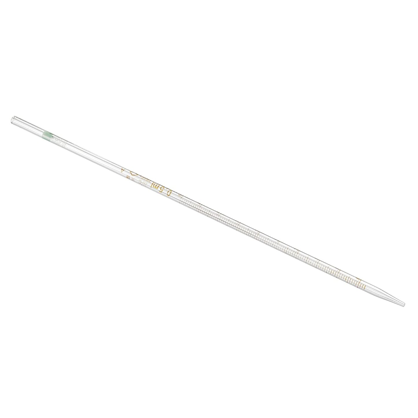 PATIKIL Graduated Dropper Pipettes, 1 Pcs 0.5ml Reusable Borosilicate Glass Pipette for Transfer Liquid for Laboratory, Chemistry, Clear