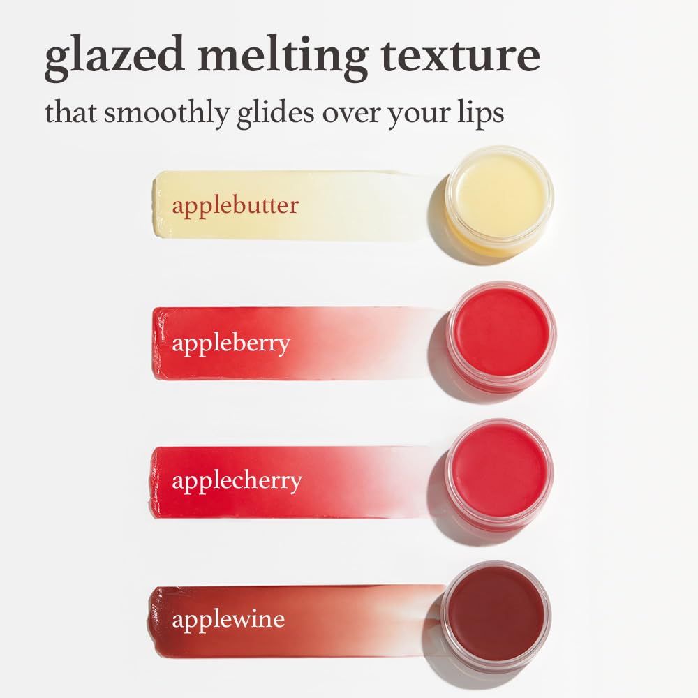 NOONI Vegan Applecherry Lip Mask Overnight – Hydrating Lip Balm & Butter with Shea Butter & Vitamins | Soothing Moisturizer, Softening Treatment for Dry Lips, 0.42 oz