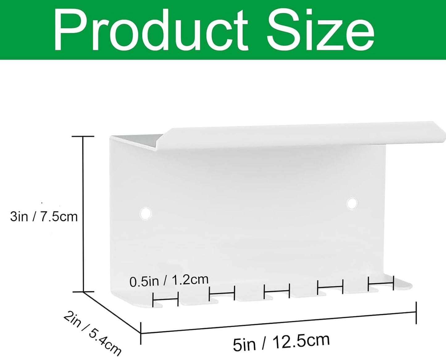 Wall Mounted Toothbrush Holder for Bathroom Shower, 5 Slots Aluminum Self-Adhesive Tooth Brush, Toothpaste Organizer Hanger Compatible with Colgate Extra Clean, Oral-B CrossAction, etc (White)