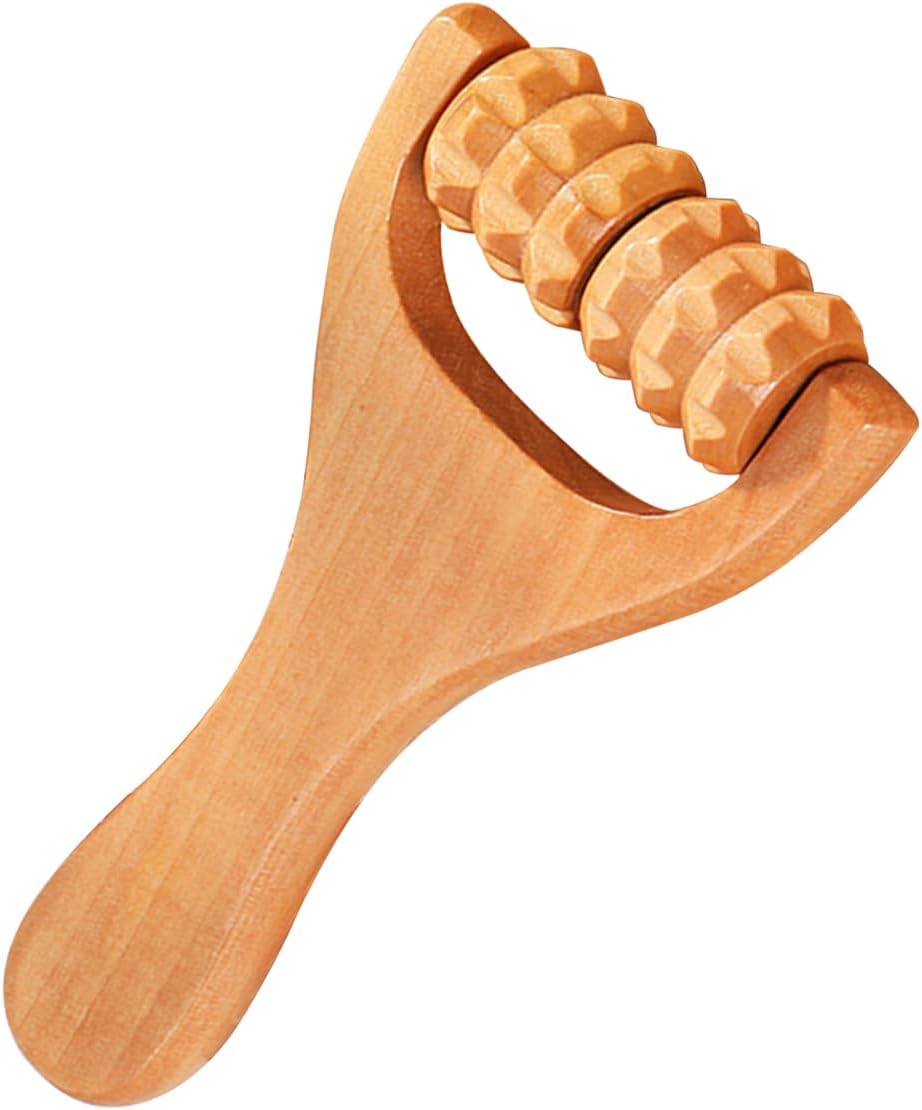 Wood Massage Roller Tools,Body and Face Roller, Handheld Wooden Total Body Massager,Wooden Massager Tool,1 Pieces.