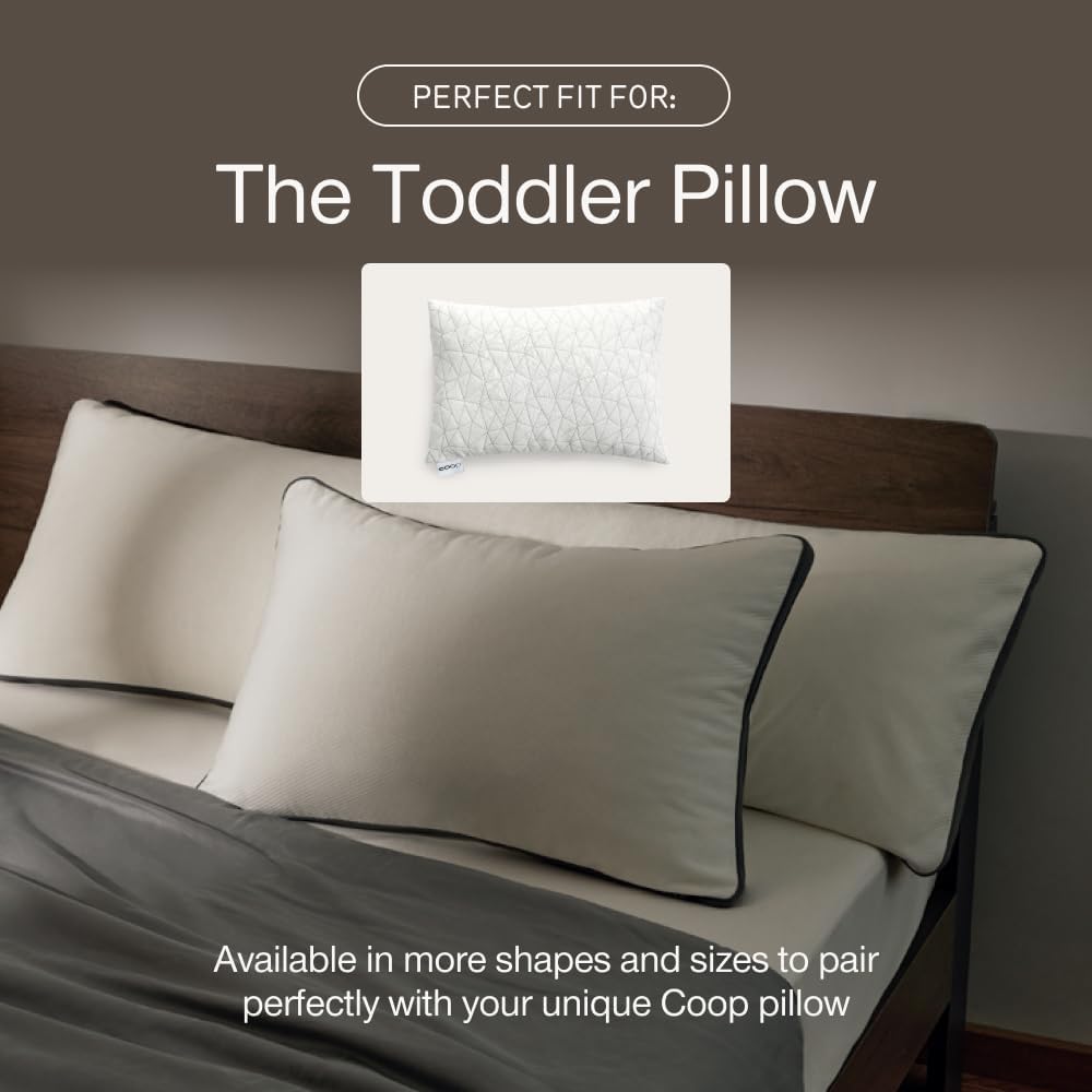 Coop Home Goods Ultra-Tech Toddler Pillow Protector Grey for Memory Foam Pillows, Waterproof, Toddler Size Pillow Covers, Oeko-Tex Certified, Breathable, Zippered Covers, Machine Washable
