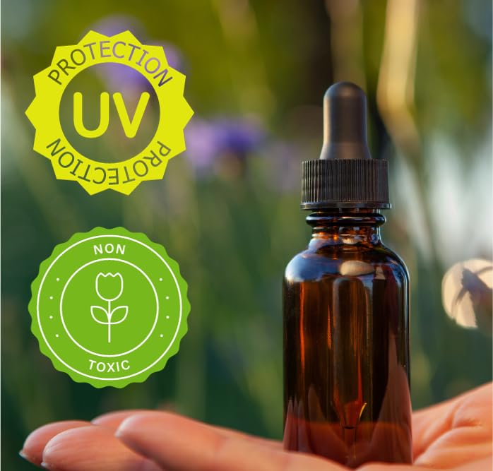 Amber Glass Dropper Bottle 2 oz – Refillable UV-Resistant Glass Bottle with Leak-Proof Dropper for Essential Oils, Serums, Tinctures, DIY Skincare – Single Pack - GreenHealdh