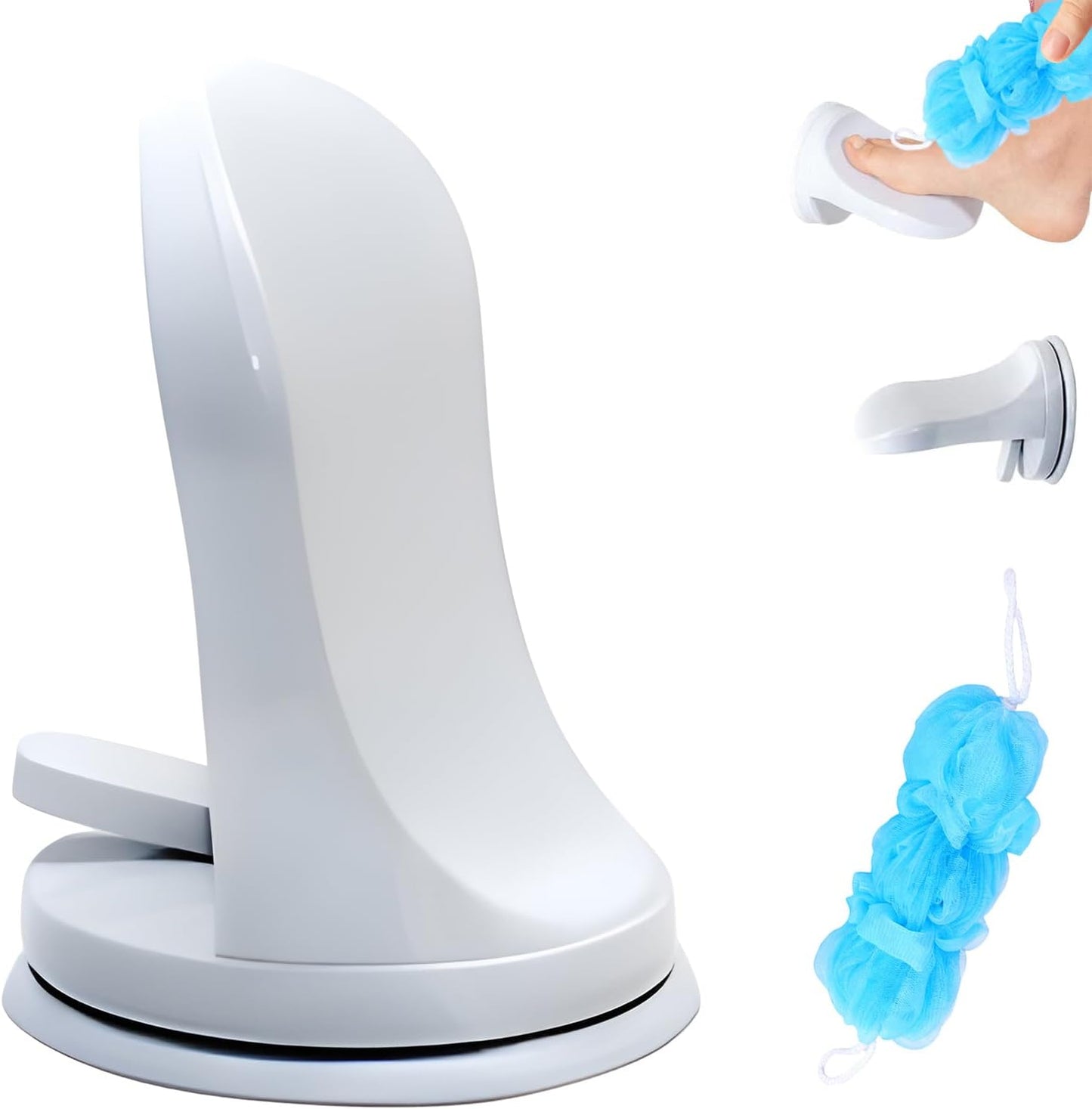 Shower Step - Shower Foot Rest for Shaving Legs, No-Hole Design, Strong Suction Cup, Non-Slip Bathroom Foot Pedal for Inside Shower Shaving Legs (1Pc)