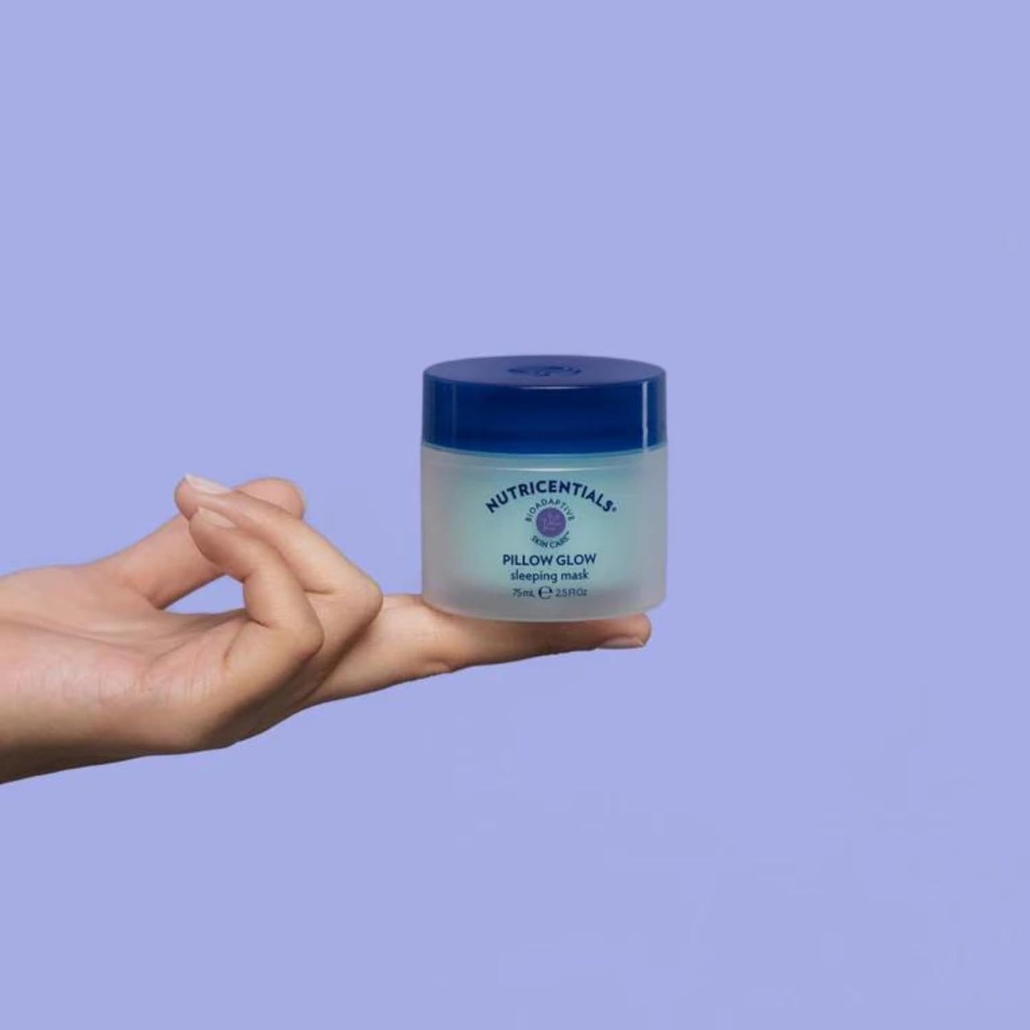 NuSkin NUTRICENTIALS Pillow Glow Sleeping Mask | Overnight Hydration | Bioadaptive Botanical Complex | Red Algae | Apple Extract | Deep Sea Water | Skin Glowing & Pore Minimizing | 2.5 Fl Oz | 1 Pack