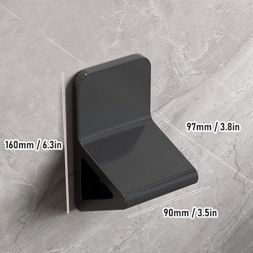 Shower Foot Rest 2 Pcs No Drill Wall Mounted Triangular Anti Slip Foot Pedal Holder for Bathroom Foot Washing and Leg Shaving (Grey)