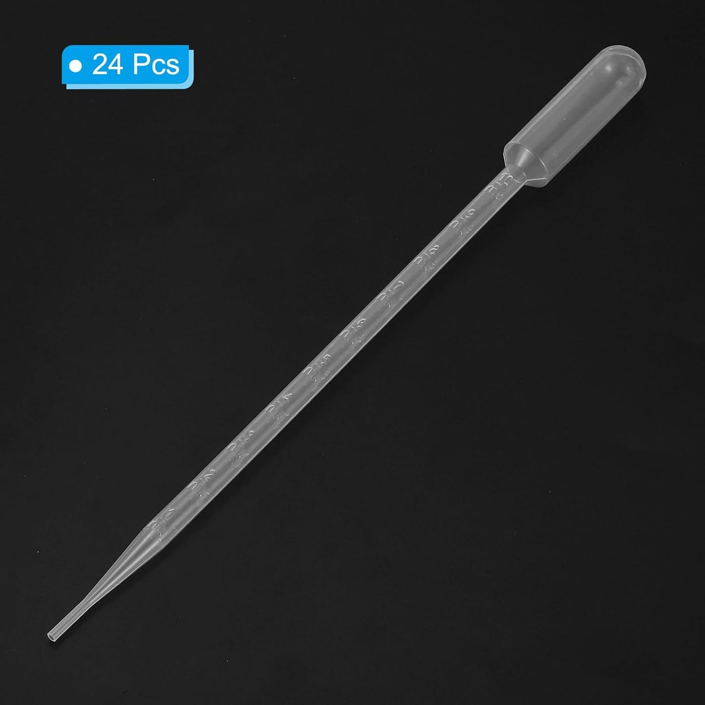 PATIKIL 10ml Pipettes Dropper, 24pcs Plastic Pipettes Disposable Pipette Transfer Pipette Calibrated Plastic Eye Dropper with Scale for Science Laboratory Resin DIY Crafts Makeup Oil