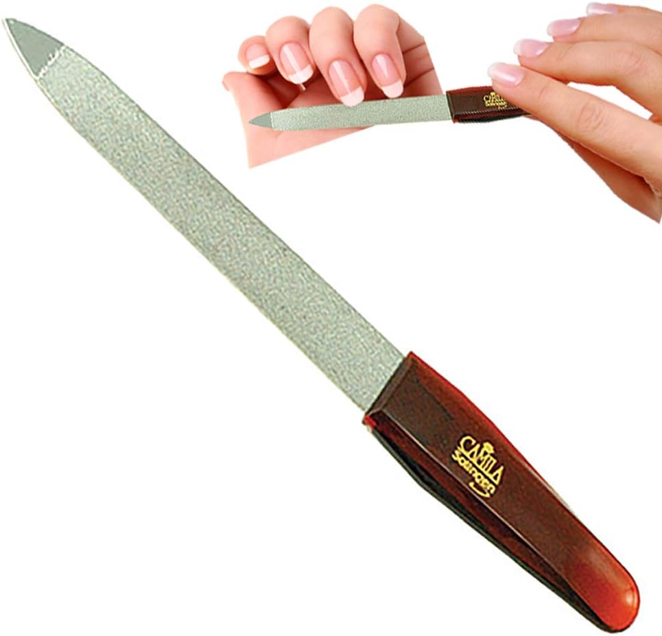 CS16 Sapphire Metal Nail File for Natural Nails Fingernail and Toenail Care, 3.5" Double Sided Coarse and Fine for Manicure and Pedicure