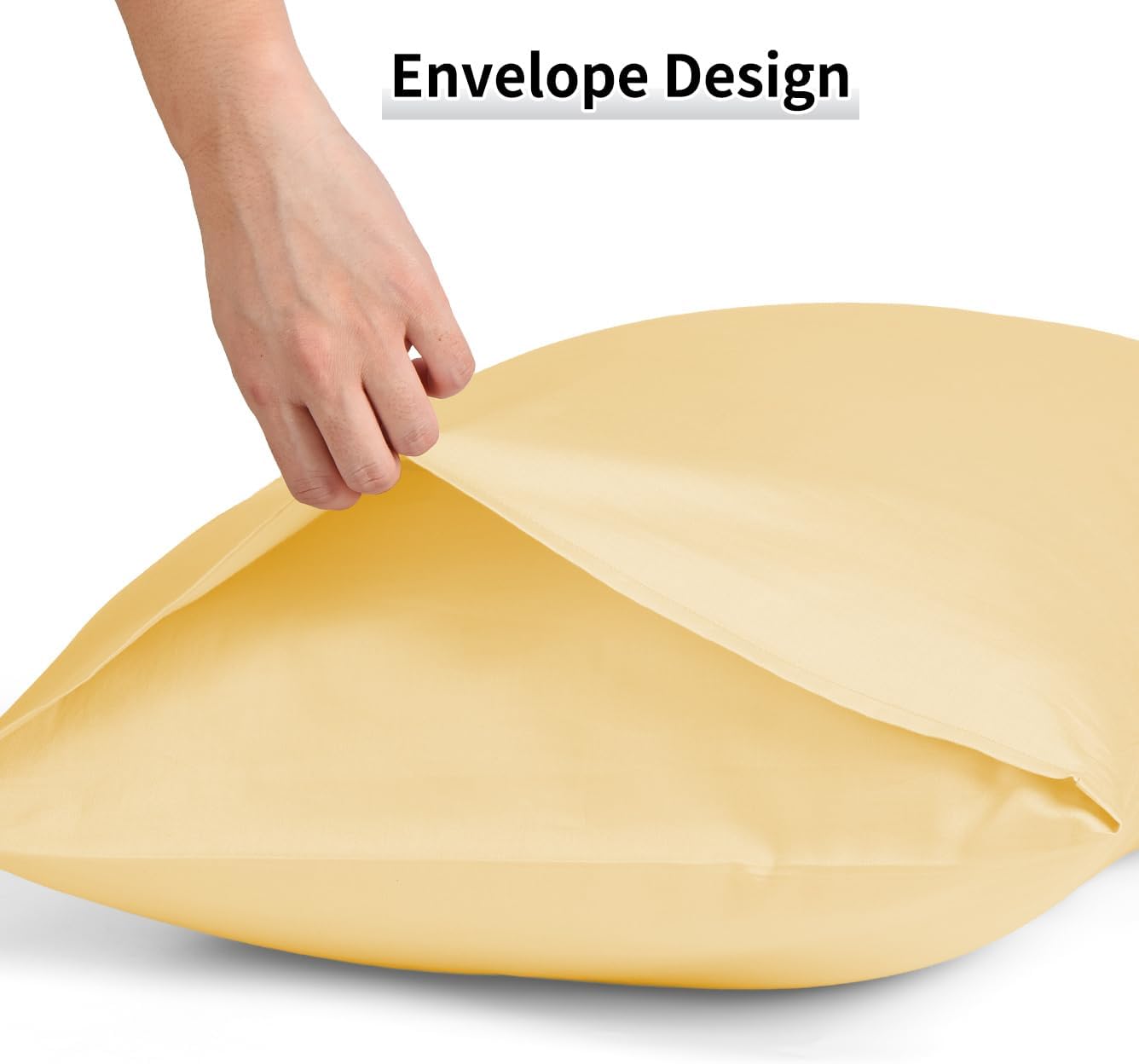 Warmstar Cotton Body Pillow Cover 1 Pack, 600 Thread Count Body Pillow case 20"x54", Long Body Pillow Case Cover Soft Breathable with Envelope Closure,Mustard Yellow